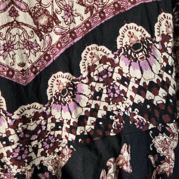 Free People Smooth Talker Open Back Flounce Hem Purple Tunic Dress Size S - Picture 5 of 9